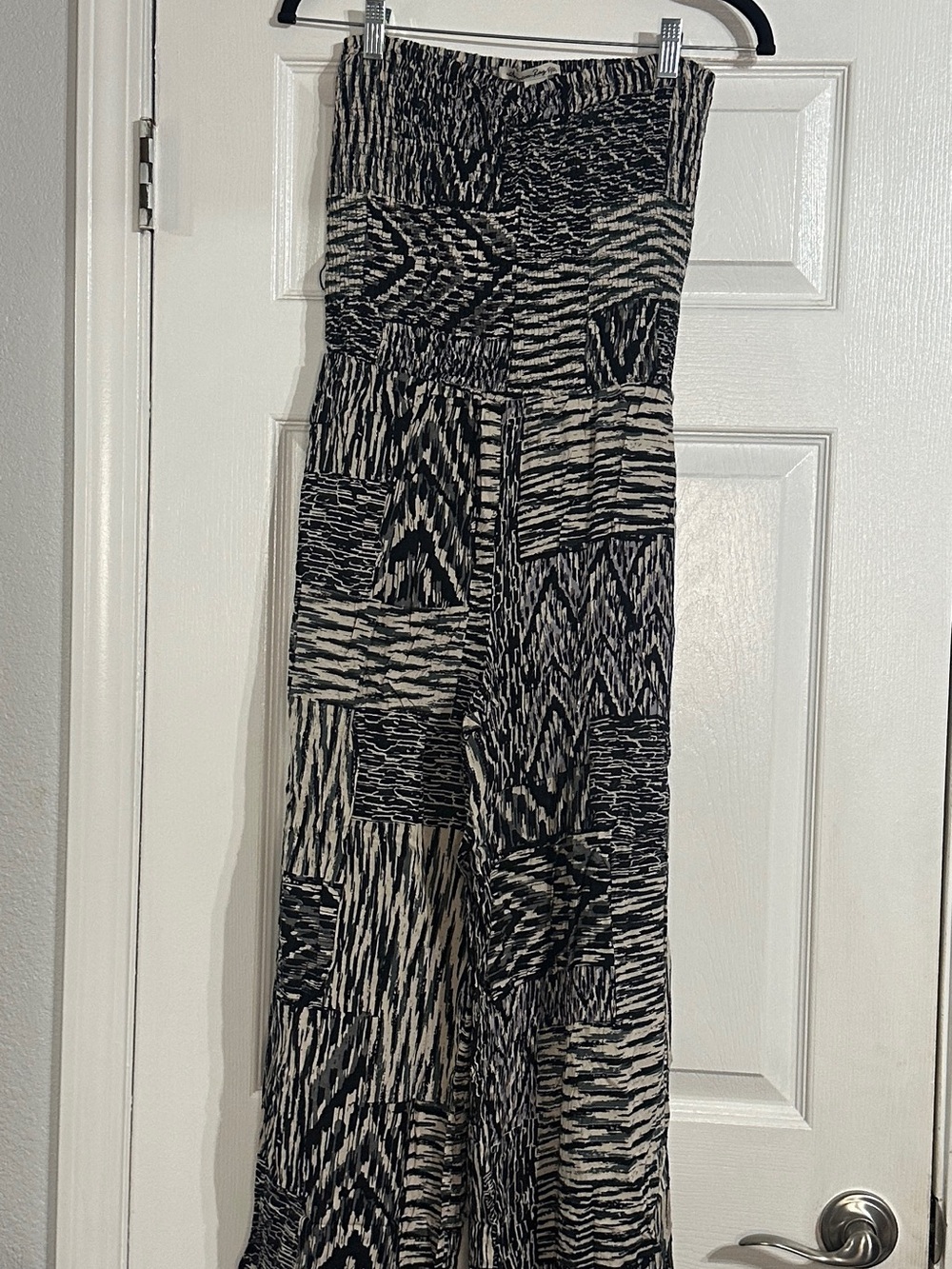 American Rag Strapless Multi-Color Patterned Wide-Leg Jumpsuit